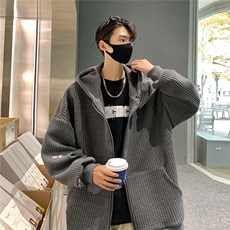 380克玉米格华夫格定制面料卫衣男95%聚酯纤维5%氨纶WY77063P75控，男装卫衣，星座227-7