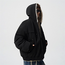 冬季派克服毛领棉衣男宽松百搭机能工装加厚棉服外套sy2615-P128，男装棉衣，星座610B-1