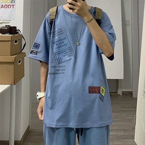 ！数据好！2023春夏潮牌短袖T恤男纯棉宽松半袖体恤T336P28图片