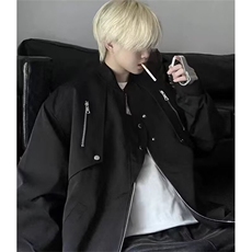 美式高街工装外套男秋冬休闲棒球服飞行员夹克情侣棉衣女JK008，男装棉衣，星座1116A（原606A-3）