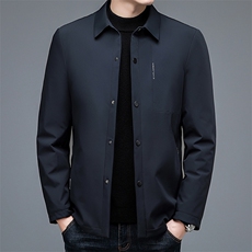 DZ201钱塘2020-3冬加厚款翻领休闲简约中年男士羽绒服P195，男装羽绒服，钱塘207-3