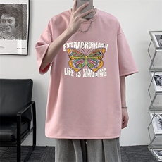 麂皮绒短袖t恤男大码半袖男大皂风JD82366-P25，男装T恤，电商A040