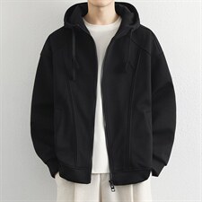 美式高级感连帽卫衣男2026潮牌复古高街oversiz开衫外套，女装短外套，星座914