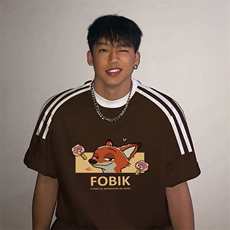 夏季美式高街重磅纯棉三条杠织带撞色男女短袖T恤ZD580-特P30，男装T恤，电商A486