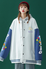 2022春季新品韩版JN印花宽松夹克情侣棒球服外套G93P65控88，男装夹克，A247A