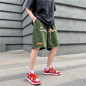 男夏季潮流时尚休闲短裤美式五分裤K2211P24图片