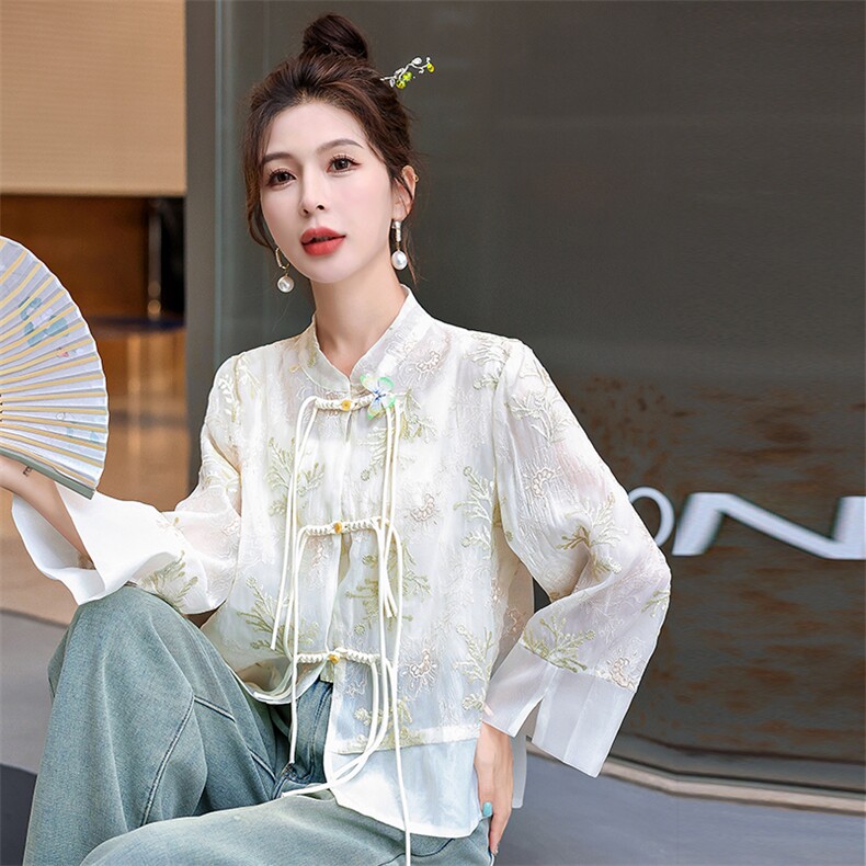 防晒衣。2024夏装新款新中式优雅时尚清爽短外套,女装防晒衣,浙宝281