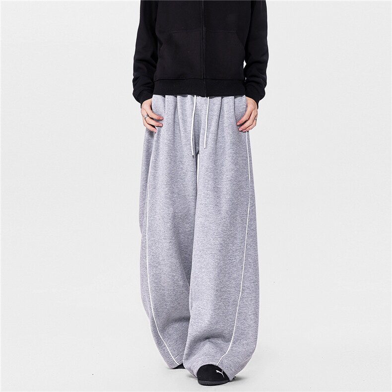 6XL-M蓝色宽松显瘦百搭运动裤男阔腿拖地裤裤子K9186-P45，女装休闲裤，电商D206-1