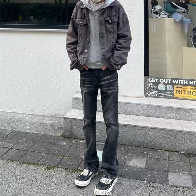 档口大货D1137-特批43抖音天猫高质量微喇修身显瘦直筒,男装休闲裤,星座603-2