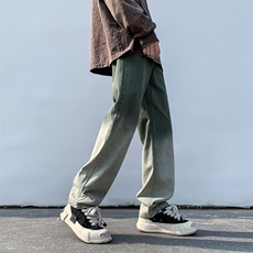 B221美式ins高街小众渐变色吊染直筒牛仔裤LK23024-P60控78，男装牛仔裤，电商B221