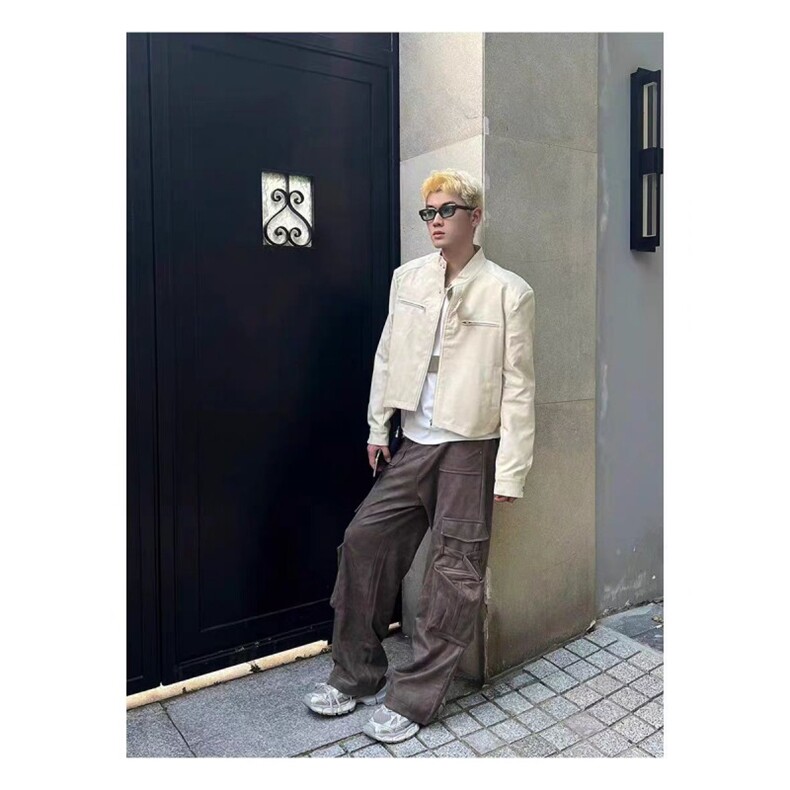 MA690-P90夹棉美式复古街头机车皮衣夹克短款潮牌夹棉服外套网图,男装夹克,星座1611A