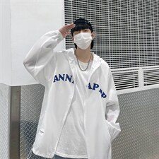 夏季连帽工装防晒衣日系ins潮流宽松情侣外套夹克男W3244-P34，男装夹克，星座512-2