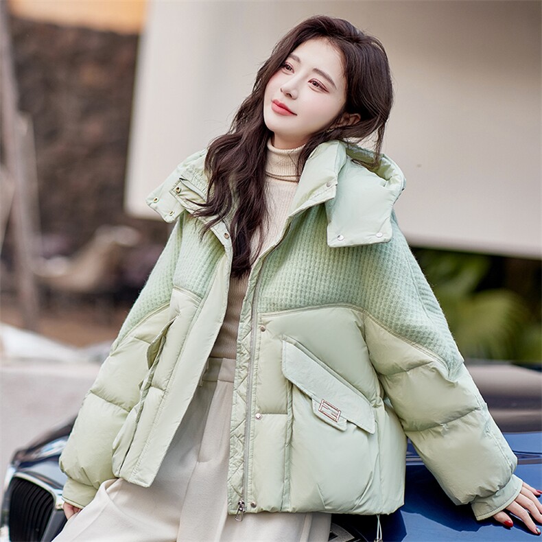 羽绒服女2023年冬季新款女装时尚拼接加厚保暖白鸭绒外套！现货！,女装羽绒服,慧尚依恋
