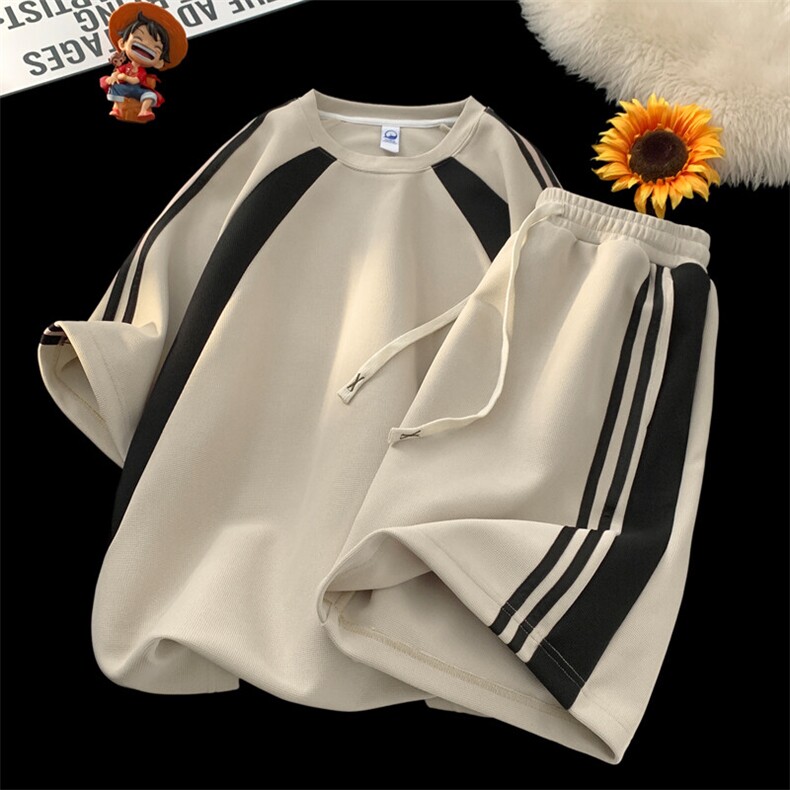 新款休闲短袖套装，男装休闲套装，星座1106-2（原1111B）