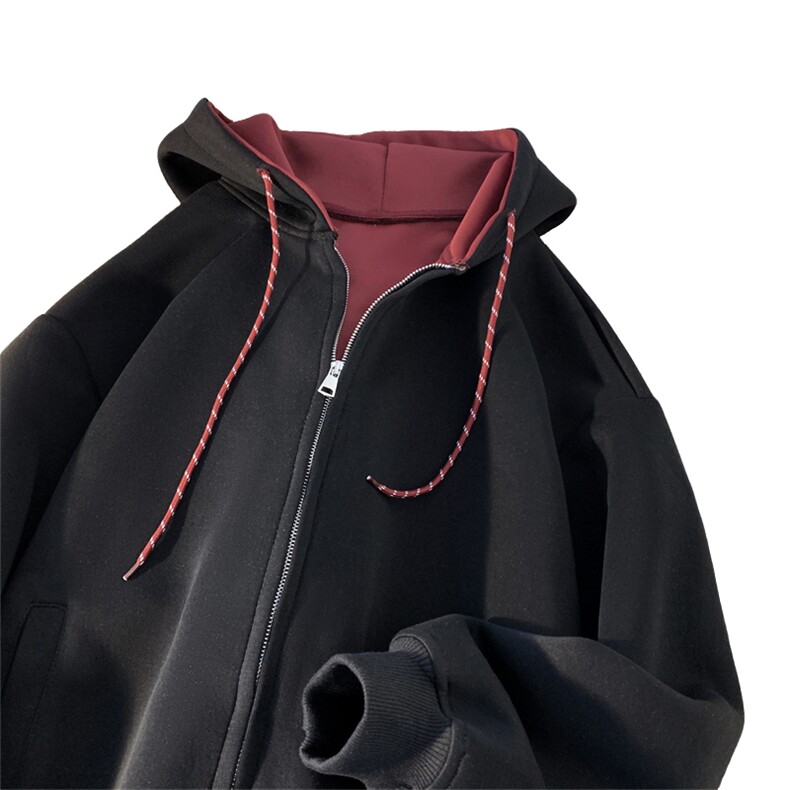 重磅拼色男女连帽卫衣特P58M-3XL,男装卫衣,电商B325