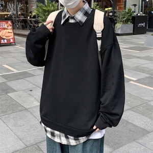 2023假两件衣男士纯色休闲百搭圆领WY010-P43图片