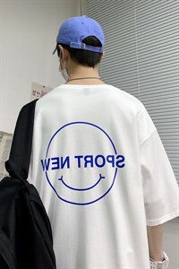 夏季短袖t恤衫男港风宽松打底衫潮流A210-A8307-P25 控38图片