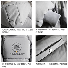 MY16163-P100加厚加绒连帽衣男大码服男面包服男网格挂拍，男装棉衣，电商A040A