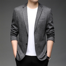 Y3320钱塘2020-2中年男士秋冬季新款时尚休闲百搭简约西服P152，男装西服，钱塘207-2