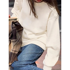 圆领卫衣女秋冬季高街基础款宽松慵懒风长袖上衣WE10068，男装卫衣，星座1116A（原606A-3）