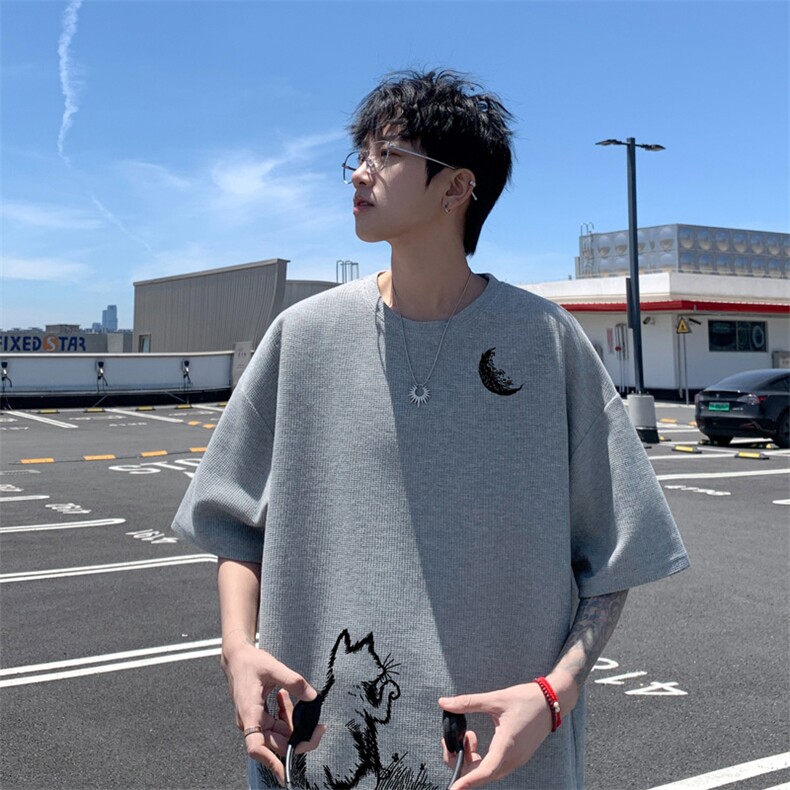 量大优供视频华夫格短袖T恤半袖男HDX545-特P18,男装T恤,电商B371