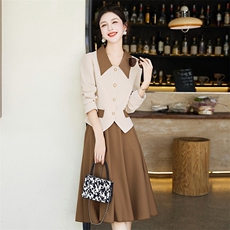 小香风套装裙女秋装2023新款名媛气质上衣半身裙高级感职业两件套，女装套装/套裙，罗腾