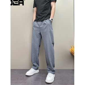 夏季薄款痞帅修身青年男士原创网红ins休闲直筒锥形裤子 KS214图片