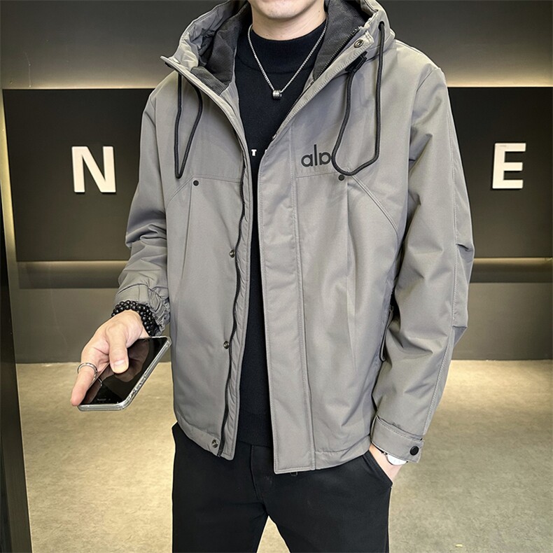 2025秋冬新款二棉加棉夹克连帽冲风衣男士外套棉服,男装风衣,星座414（原B263）