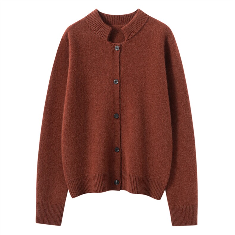 2025年秋季宽松时尚百搭通勤加厚女士羊绒衫，女装针织衫/毛衣，萨奥羊绒