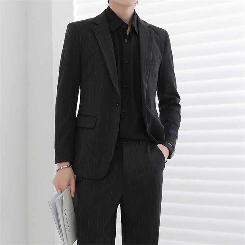 休闲西服男士韩版潮流痞帅小西装春季宽松百搭条纹外套XZ18-P138,男装西服套装,星座610（原A335）