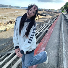抖音得物高品质26春装美式高街重磅结构拼接织带立领卫衣外套CM42，女装短外套，电商A486