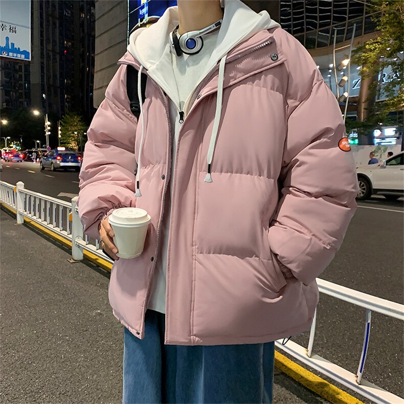 2024冬新款港风夜景连帽假两件面包服棉衣外套男G3012-P95控115,男装棉衣,星座914-3
