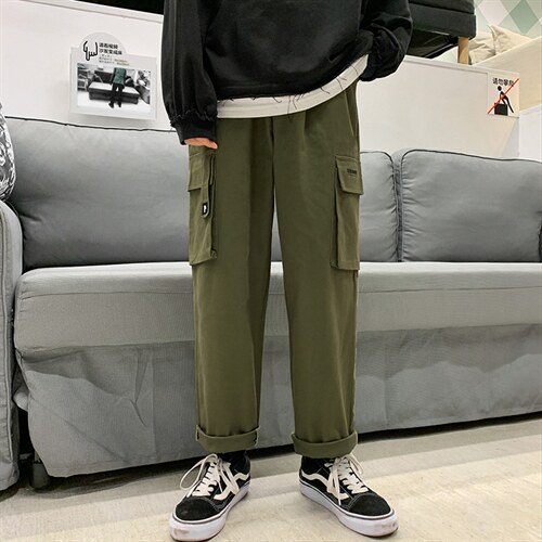 A112-P48机能工装裤男士大码宽松直筒休闲裤男,男装休闲裤,电商A040