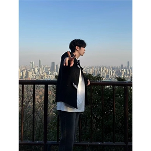 新款潮流小香风重工设计四口袋高级感气质立领外套夹克男潮图片