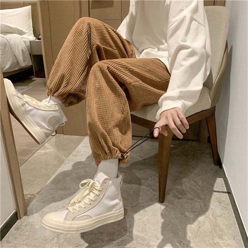 春秋时尚休闲裤男修身潮牌宽松长裤韩版潮青年裤子A161-G313-P35图片
