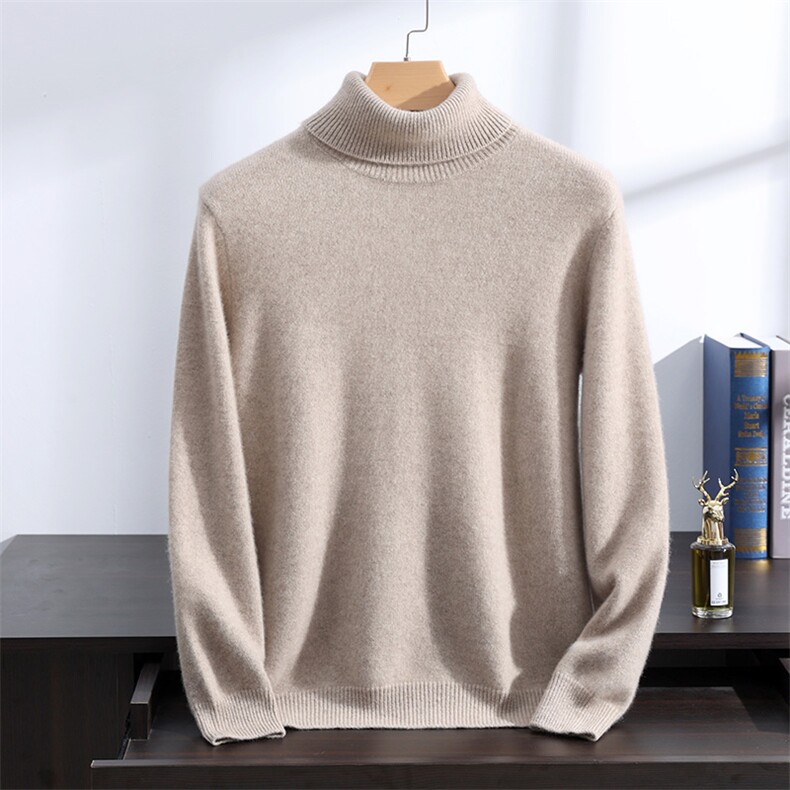 2025年秋季新款加厚7针加厚高领，男装羊绒套衫，澳坤羊绒