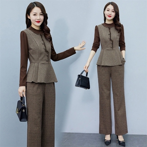 现货-新款】春装新款两件套2024年时尚洋气显瘦气质女士套装图片