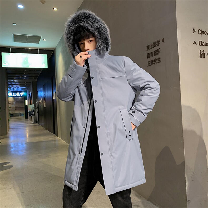 中青年男士羽绒服冬季新款保暖加厚外套休闲中长款男装潮流上衣,男装羽绒服,电商B212（原钱塘6029）