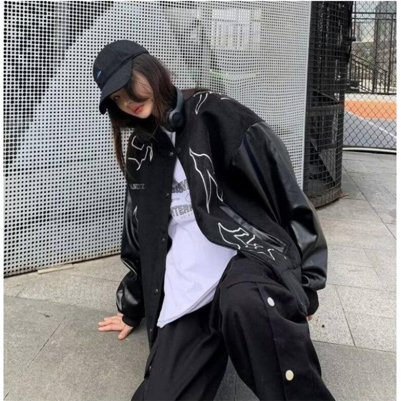 棒球服外套男女春秋季薄款高级设计感小众美式情侣夹克~WT036图片