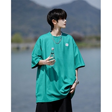 8XL-M重磅！特大码T潮牌上衣男中性华夫格短袖T恤DX304P25控39，男装T恤，电商D206-1
