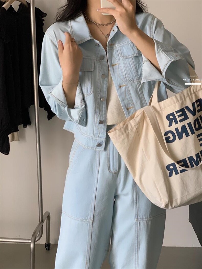 2022香丽迪新款牛仔套装,女装职业装,香丽迪1