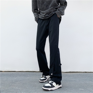 春季新款百搭直筒休闲长裤男韩版潮流ins纯色工装裤 K6054-P40图片