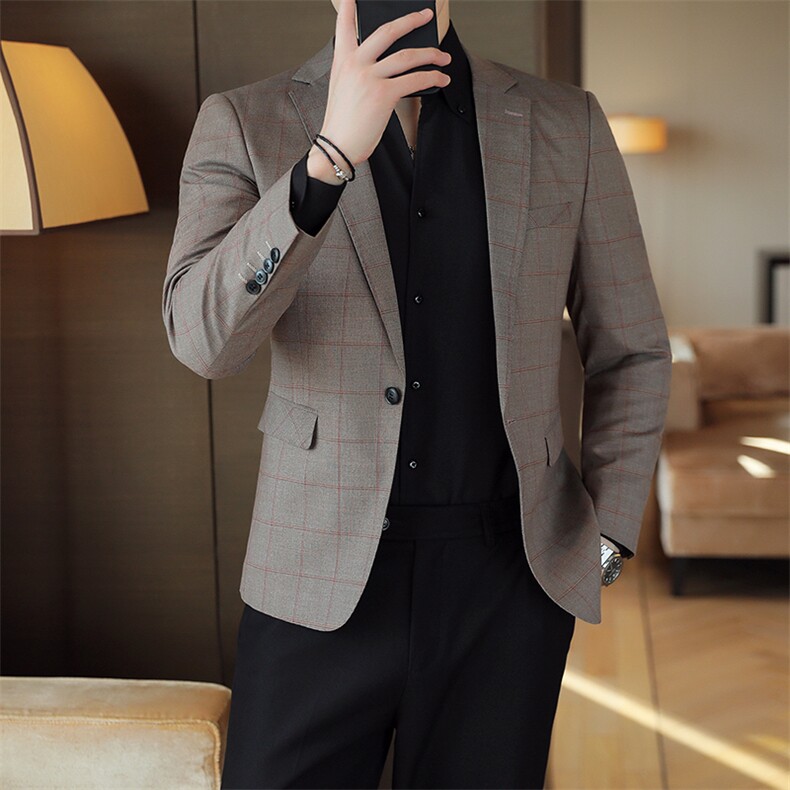 26做货-男士休闲西装修身韩版西服外套小西装上衣DX6909P165,男装西服套装,电商D216