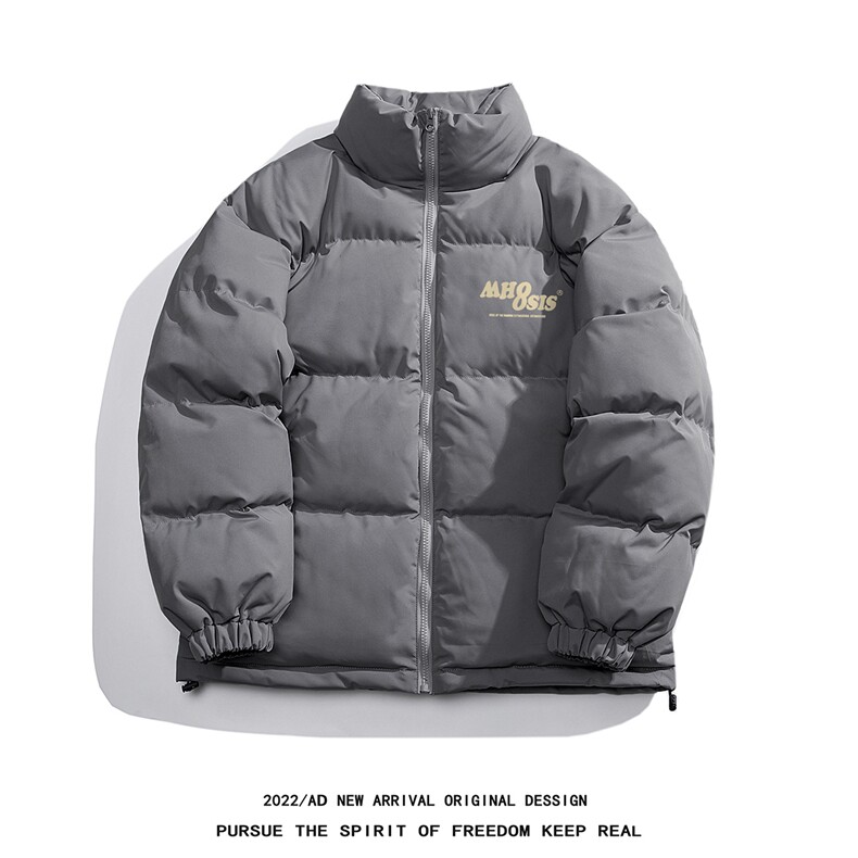 白底23新款冬季时尚百搭宽松字母印花潮流棉服外套MY2055P85控118,男装棉衣,电商A247-1