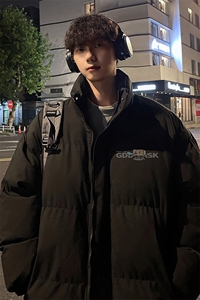 外景冬季新款高街加厚面包服男宽松保暖棉衣立领外套MF00434/P90图片