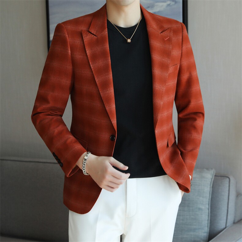 26做货-男士休闲西装修身韩版西服外套小西装上衣DX6927P165,男装西服套装,电商D216