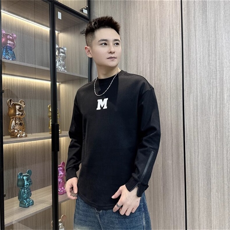 网图现货新款休闲圆领拉链字母卫衣R8025-P55，男装卫衣，星座1005-4