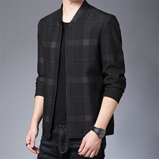 2023男装新款中老年夹克棒球服开衫休闲薄款外套爸爸春装上衣服，男装夹克，电商B212（原钱塘6029）