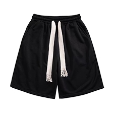 潮牌简约编织抽绳运动短裤男ins夏季宽松休闲情侣五分裤DK6802-25，男装休闲裤，星座1008