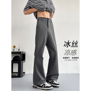 2025 夏季新款 内景大码弹力微喇冰丝西裤M-5XL HK25341-特P30图片